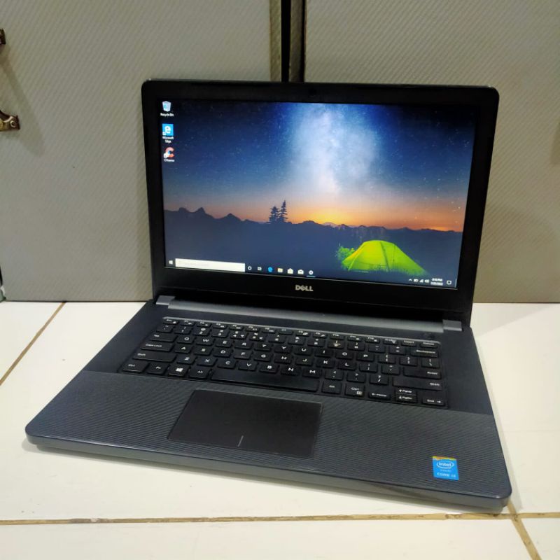 Laptop Dell Vostro 14 - 3458 Core i3- 5005U Ram 4GB/HDD 500GB Windows 10 Layar 14 inch Siap pakai Full aplikasi