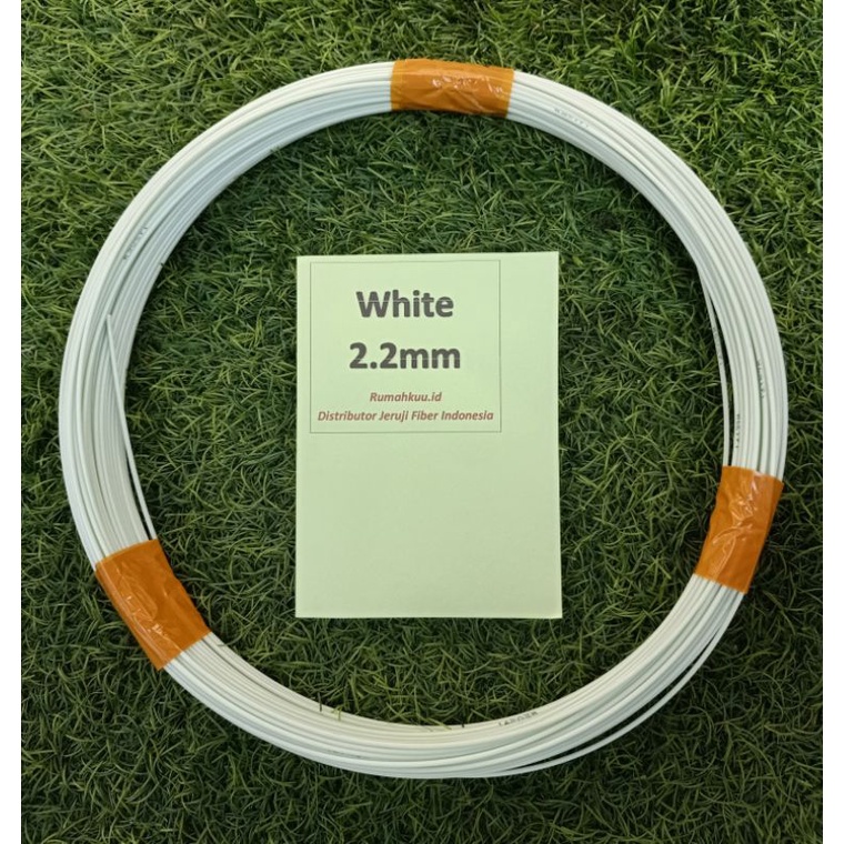 Ruji Fiber 2.2mm putih untuk sangkar, layangan naga dll