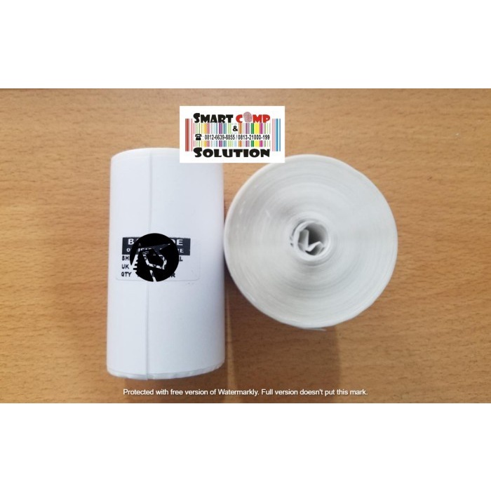 Stiker Label Barcode Thermal 74mm x 5 Meter - Label Printer 80mm