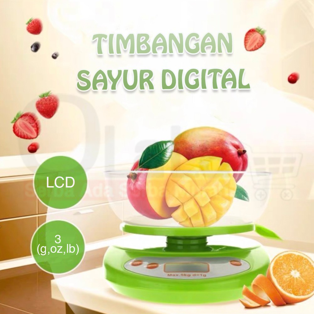 Timbangan Digital Dapur KE1 Timbangan Kue 5kg 1gram KE-1