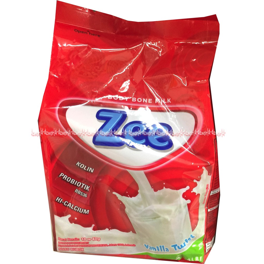 Zee Bag Vanilla Coklat 10Sachet Susu Zee Kemasan Sachet Vanila Pouch 10pcs Susu Zee Zii
