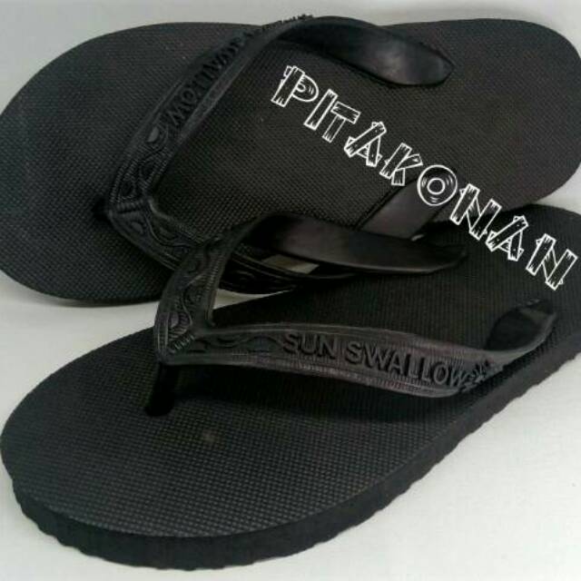  Sandal  Jepit  Legend Sun Swallow  BLACK HITAM  RARE Shopee 