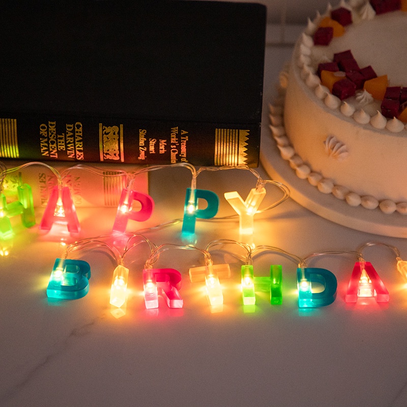 (Christmas &amp; Happy Birthday) Lampu Tumblr Led Untuk Dekorasi Pesta Ulang Tahun / Natal