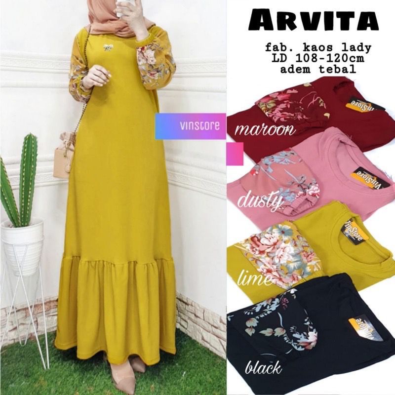 gamis # arvita maxy best seller murah meriah