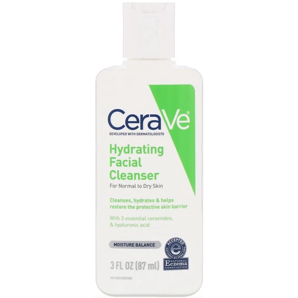 CeraVe Hydrating Facial Cleanser 87 ml Pembersih Pelembab Wajah ORI USA