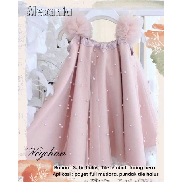 ready dress alexania gaun anak balita dress bayi neychan