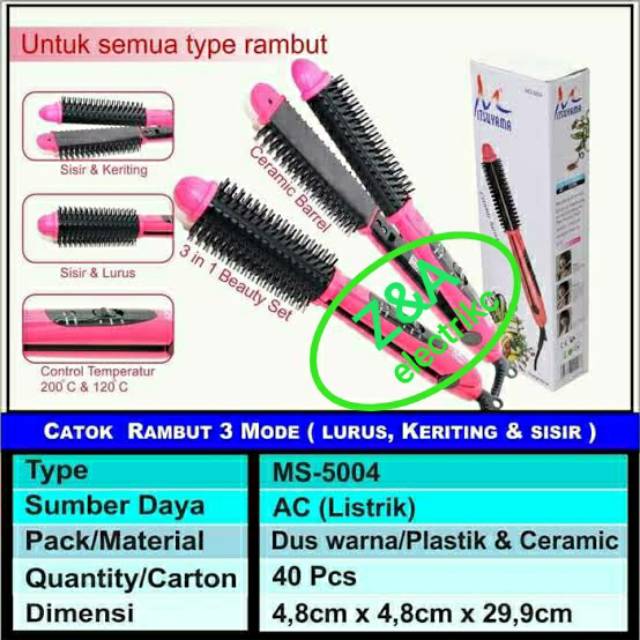 Catok Rambut 2in1 MS-5004 MITSUYAMA