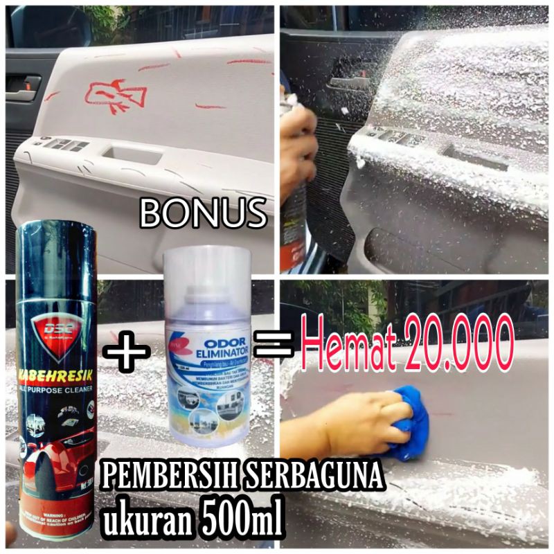 Pembersih interior mobil/Pembersih jok/dasboard/all purpose cleaner foam/bonus penyegar udara