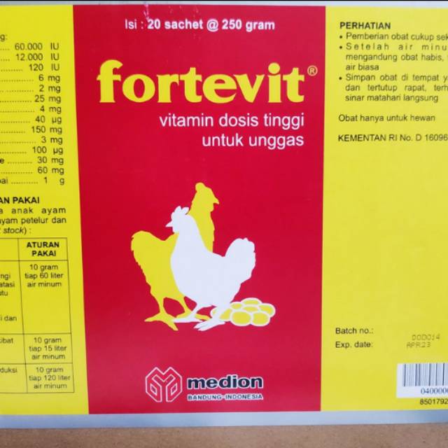 Fortevit 250gram vitamin dosis tinggi