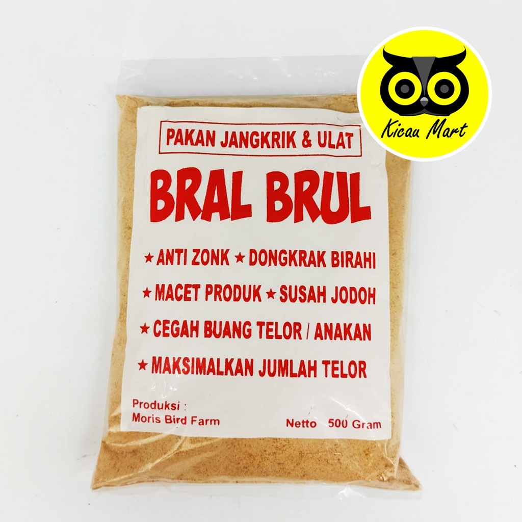 BRAL BRUL PAKAN JANGKRIK MAKANAN NUTRISI JANGKRIK BRALBRUL MAKANAN PROTEIN ULAT PAKAN INDUKAN MURAI BATU ANIS KACER GACOR 500 GRAM