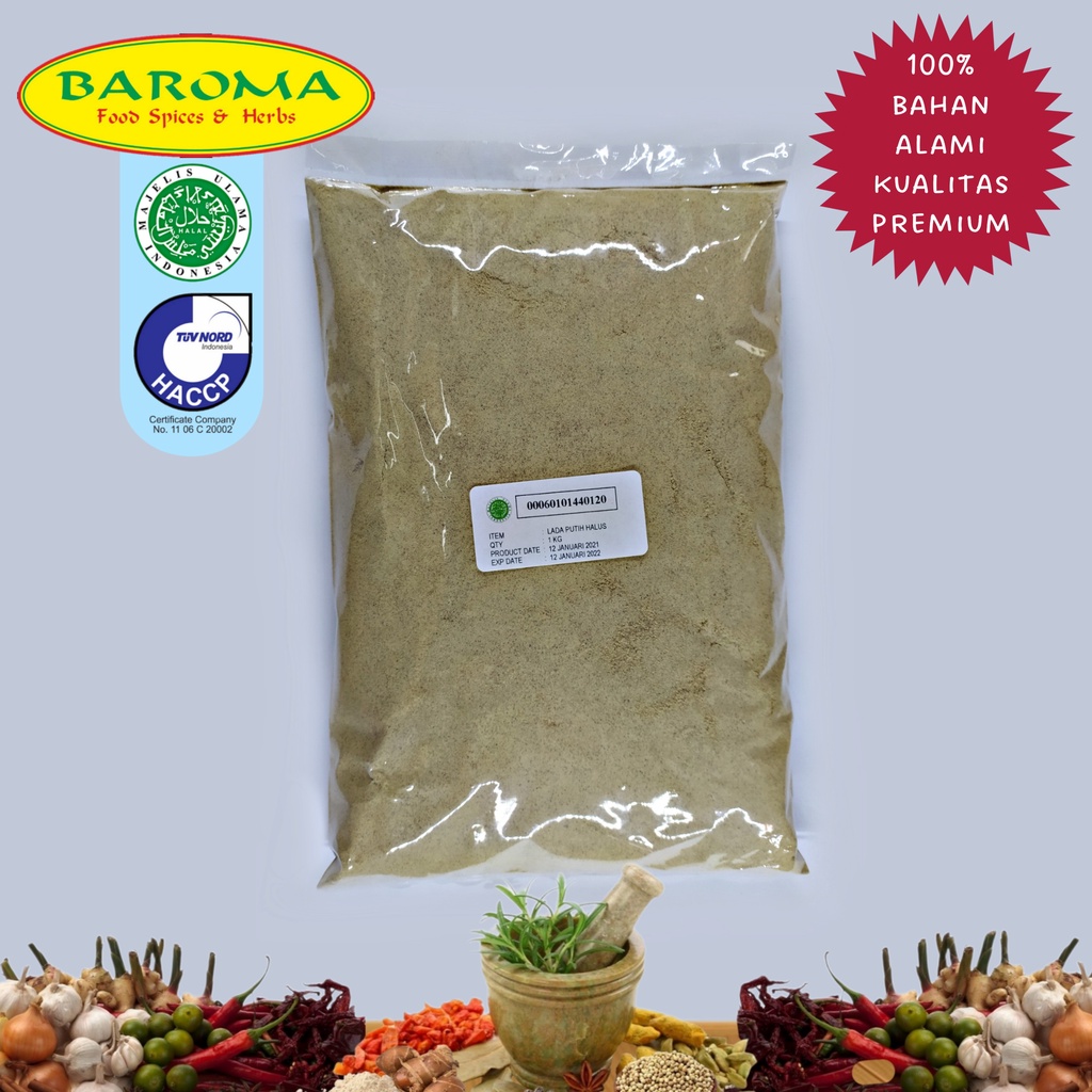 

LADA PUTIH BUBUK / Merica Bubuk / WHITE PEPPER POWDER 1 KG