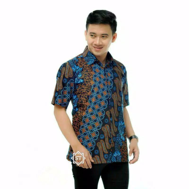 Hem Batik lengan pendek JUMBO size M L XL XXL 3XL 4XL 5XL