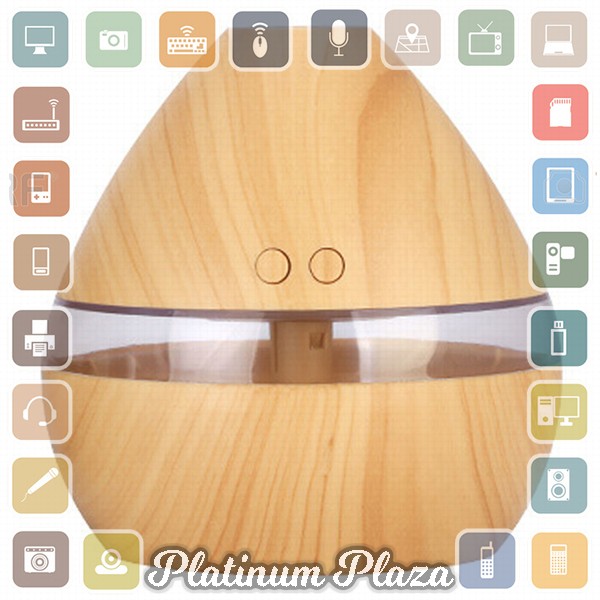 Taffware Air Humidifier Aromatherapy Oil Diffuser Wood Design 300ml - Humi H218 - Wooden`2MYQLD-