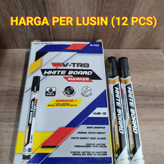 

Bergaransi Spidol Whiteboard Hitam Murah Isi 12 Pcs Bergaransi