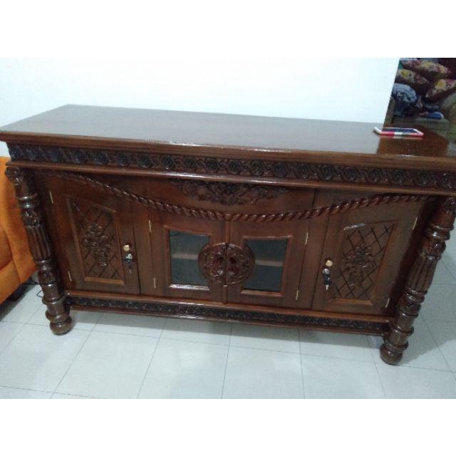 BUFET MEJA TV JATI TAMBANG UKURAN 150