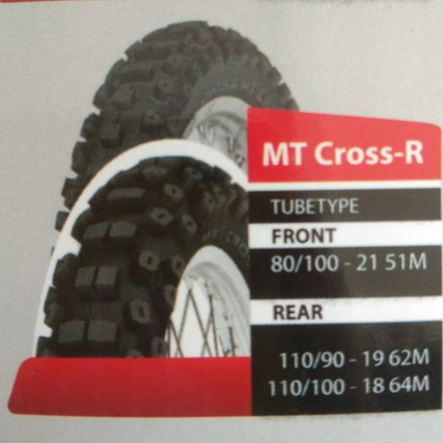 Ban Luar Motor Tril Corsa Tube Type MT Cross R 80 100 21 Ban Luar Motor Tril Corsa Tube Type MT Cross R 80 100 21