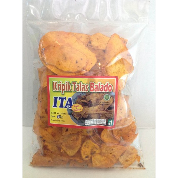 

Keripik Talas Balado Pedas ITA Khas Padang Kemasan Kecil