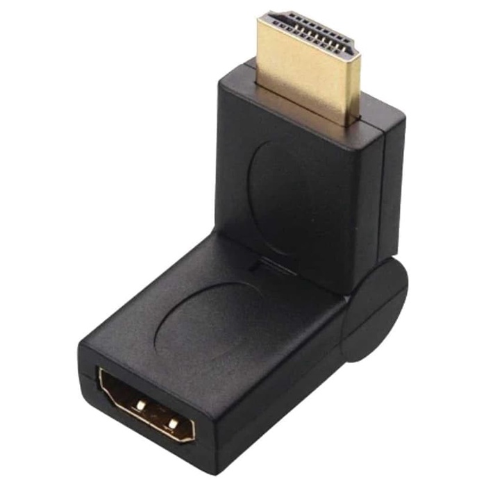 Converter HDMI Adapter Gender Male to Female - 180 Degree L Shape