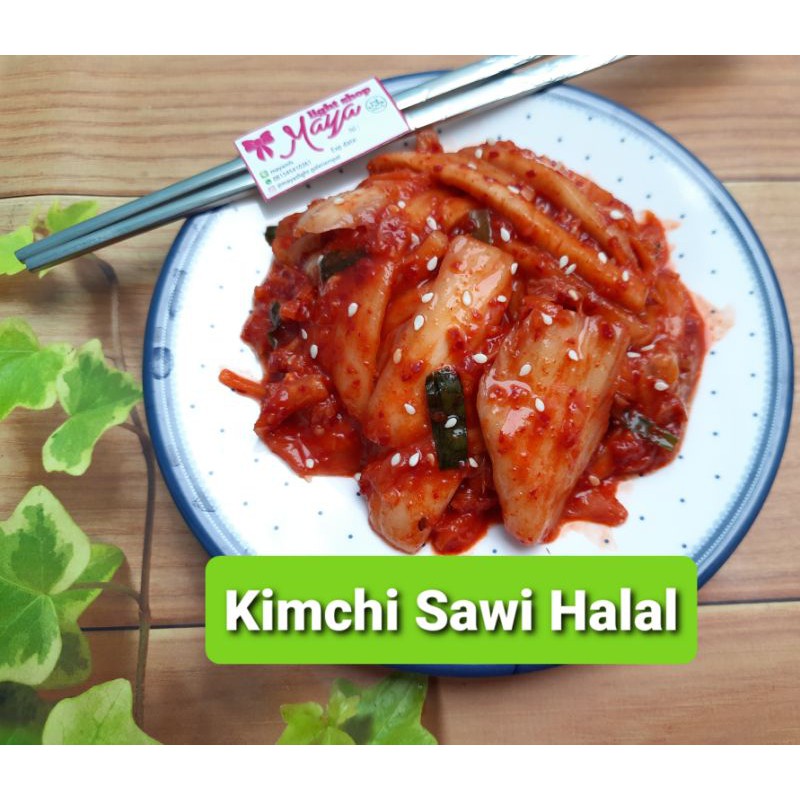 Kimchi sawi 200gr halal korean food diet makanan sehat pedas murah gochujang toppoki snack korea topoki