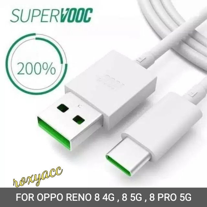 kabel data Oppo Reno 8 4G Reno 8 5G Reno 8 pro type C vooc fast charging kabel charger