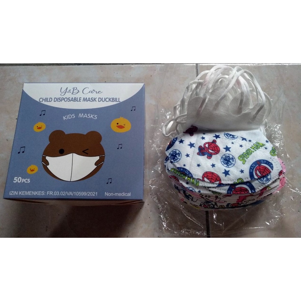 Masker Duckbill Anak Y&B Care isi 50pcs/box