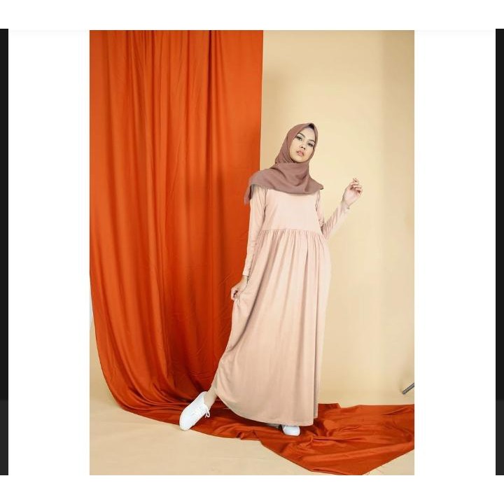 Gamis Polos Terbaru Inner Dress Laudya Dauky