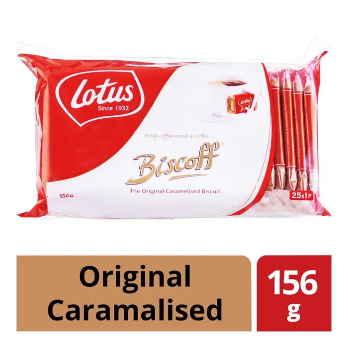 

#HANDCARRY Lotus Biscoff Biscuit Original Caramalised 25s 156g - UFOHCR3173