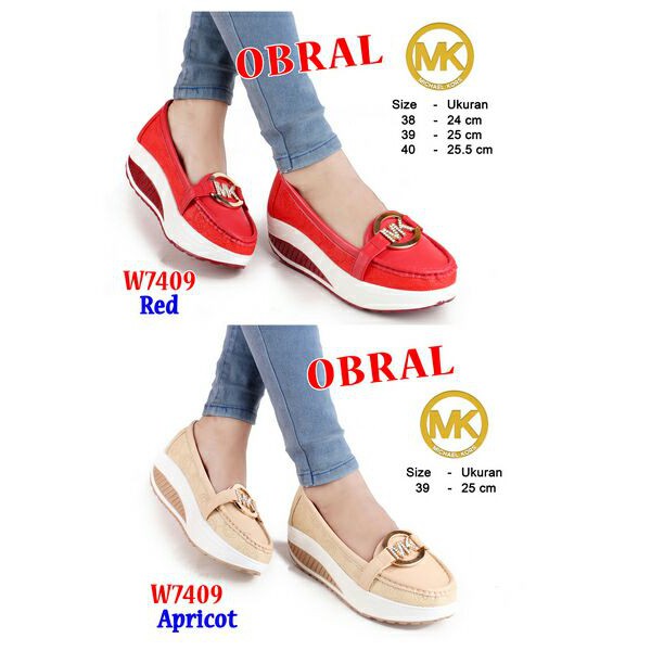 Slip On Shoes MK W7409 (SALE) / WEDGES FASHION / SEPATU CASUAL