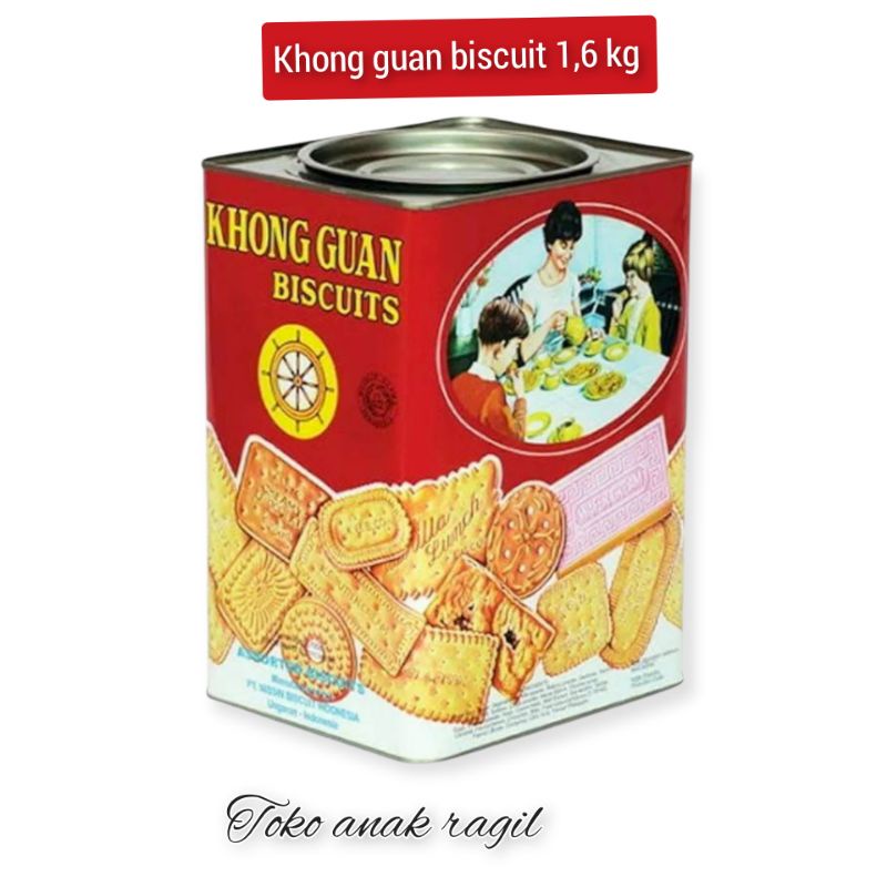 Kong guan biscuit kaleng besar 1600 gr