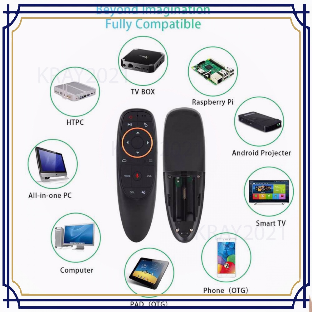 Wireless Air Mouse 6 Axis Gyroscope 2.4GHz Voice Control - G10