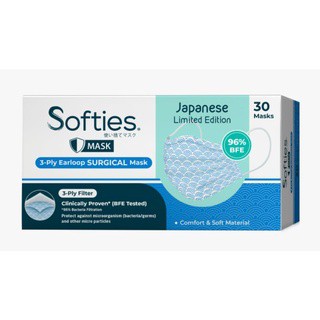 Softies Surgical Masker 30 [30s] / masker earloop softies surgical Masker Medis / Bedah isi 30pcs