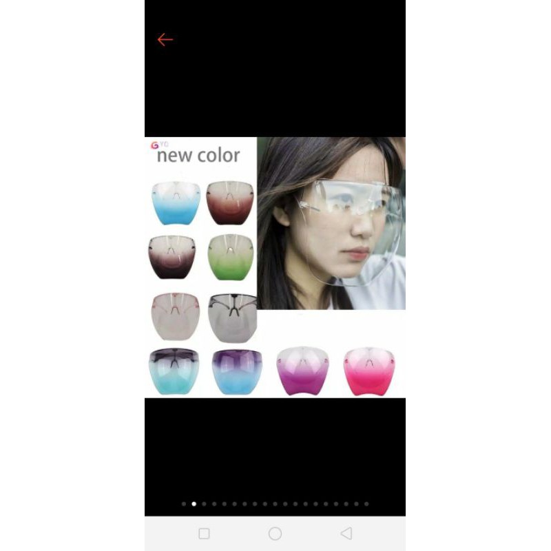 Warna Face shield Kacamata akrilik acrylic Nagita KUALITAS PREMIUM
