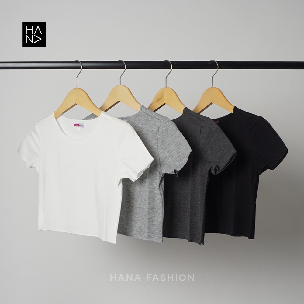 HanaFashion JKT - Hanafe Crop Top Kaos Wanita Crop Tee - CT014