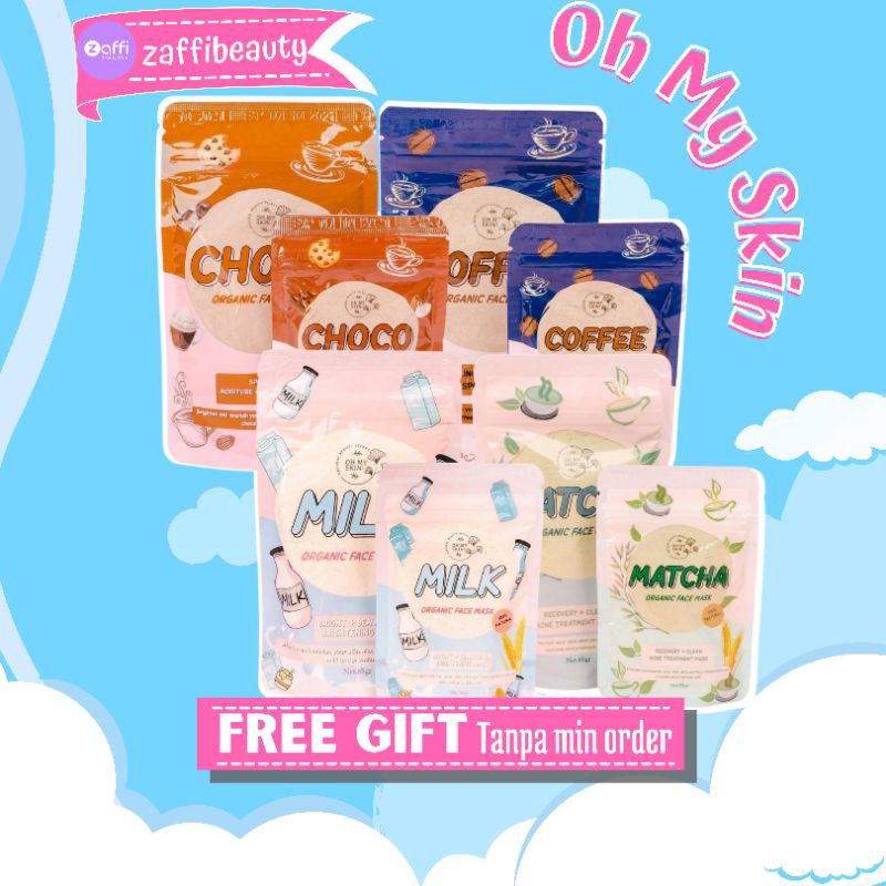 OhmySkin Masker Organik Bpom | Masker Wajah Organik | Masker Viral -zaffi