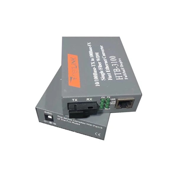 Netlink HTB 3100 10/100 A/B Fiber Optic Media Converter - Sepasang