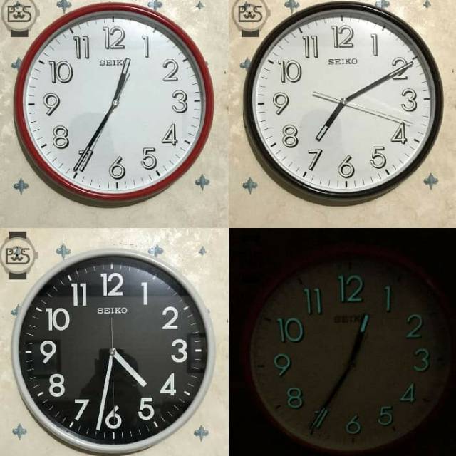 Jam Dinding Seiko QXA694 ORIGINAL GLOW IN THE DARK
