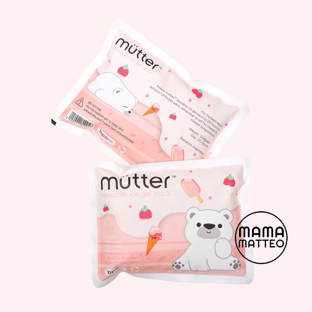 MUTTER Ice Gel Pack 500GR 500ML / Pendingin ASI / Pendingin dan Penghangat Makanan &amp; Minuman / BANDUNG