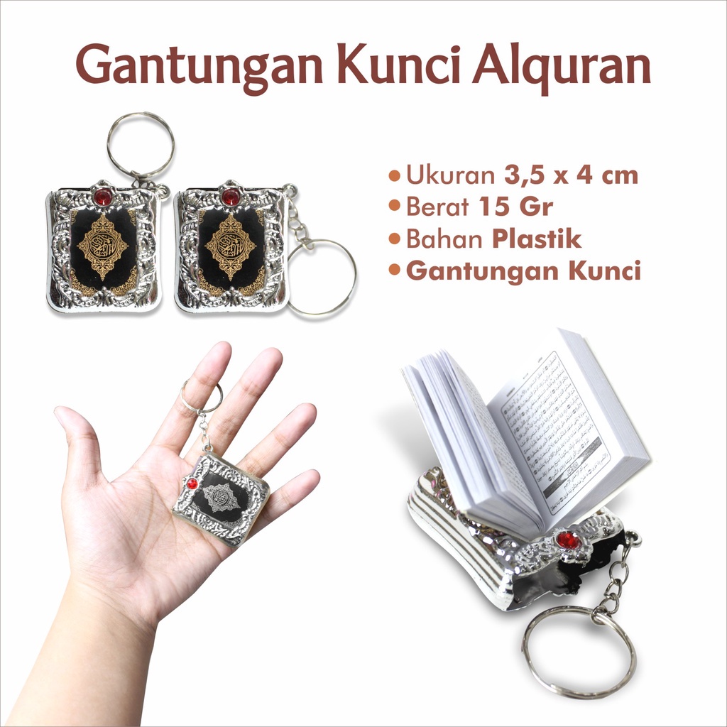 GANTUNGAN KUNCI ALQURAN / ALQURAN MINI SOUVENIR 4.9 1,4RB Penilaian 10RB+ Terjual