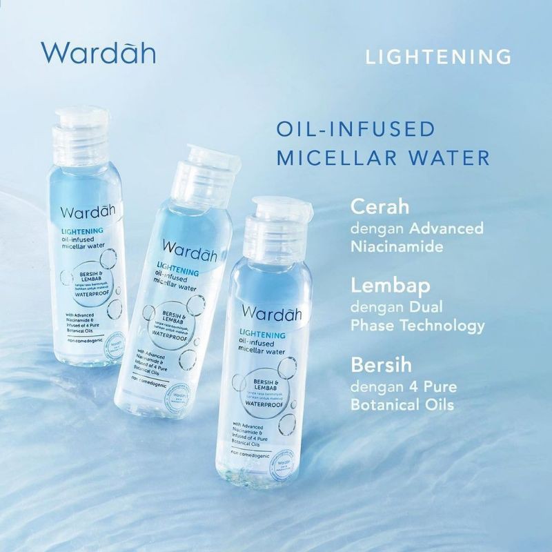 Wardah Lightening Oil Infused Micellar Water 50ml | 100ml