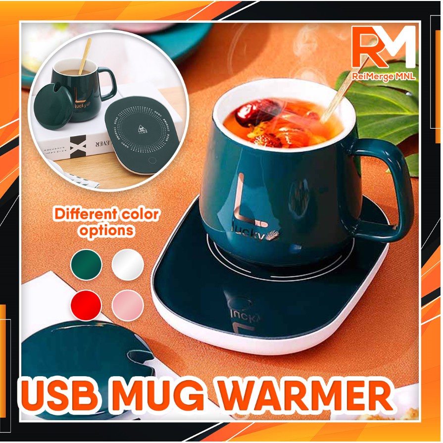 Tatakan Gelas Pemanas Elektrik Portabel Minimalis Alat Penghangat Minuman Kopi Teh Tetap Hangat Coffee Tea Cup Warmer Heating Pad