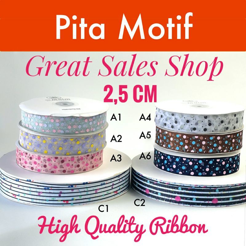 

Pita Motif Import 2,5CM Qualitas Premium
