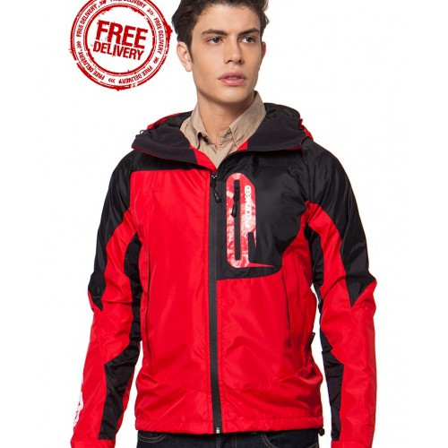 Jaket Reguler Cozmeed Island Peak Merah Hitam