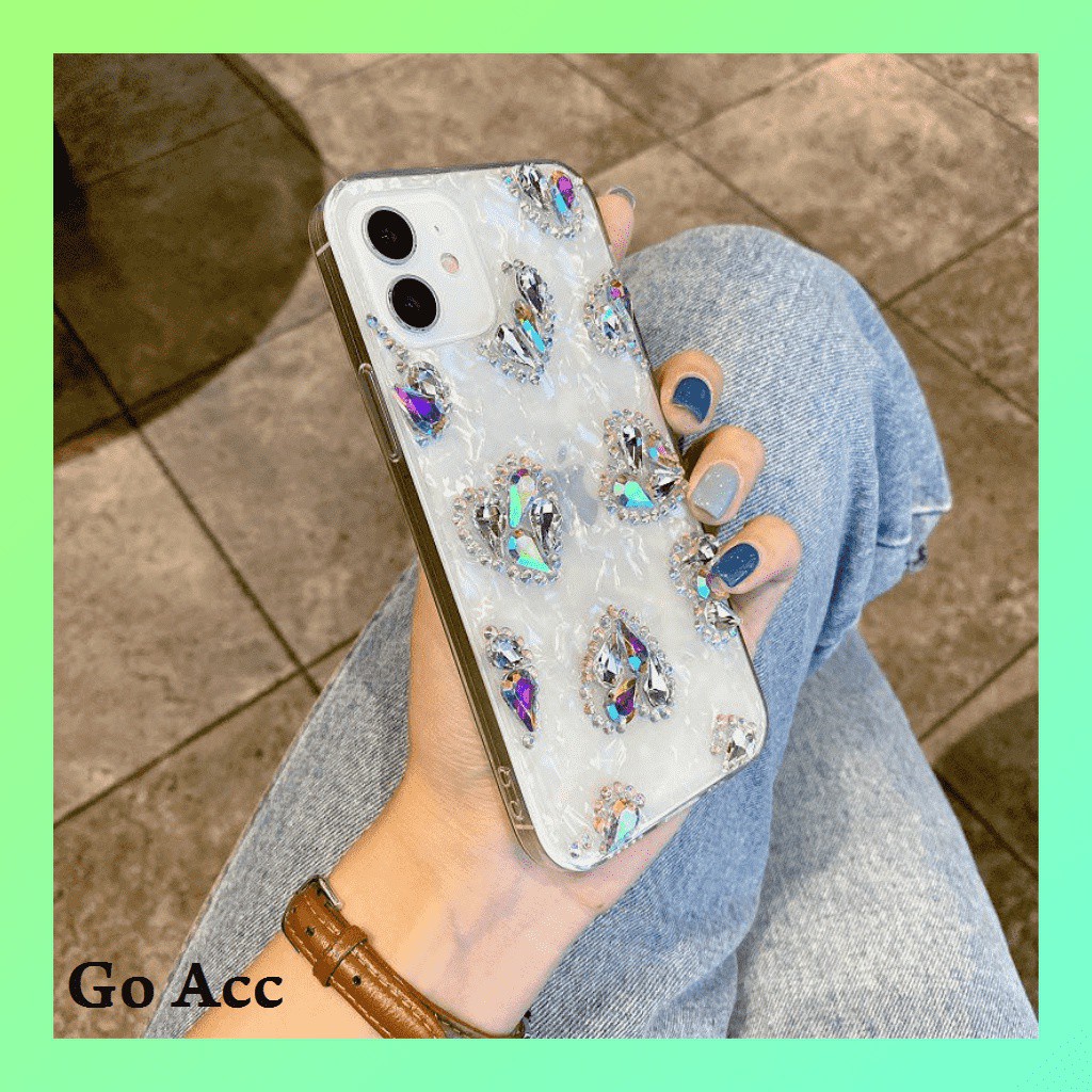 Silikon Glitter Hati Iphone 7 8 SE 7+ 8+ X Xr Xs Max 11 Pro Max 12,Oppo Reno 4 4F 5 FH10