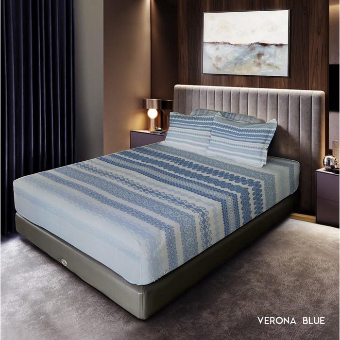 Pillow Cover | Celina By King Rabbit 100% Cotton Silk Sprei 100X200 Cm Verona Blue
