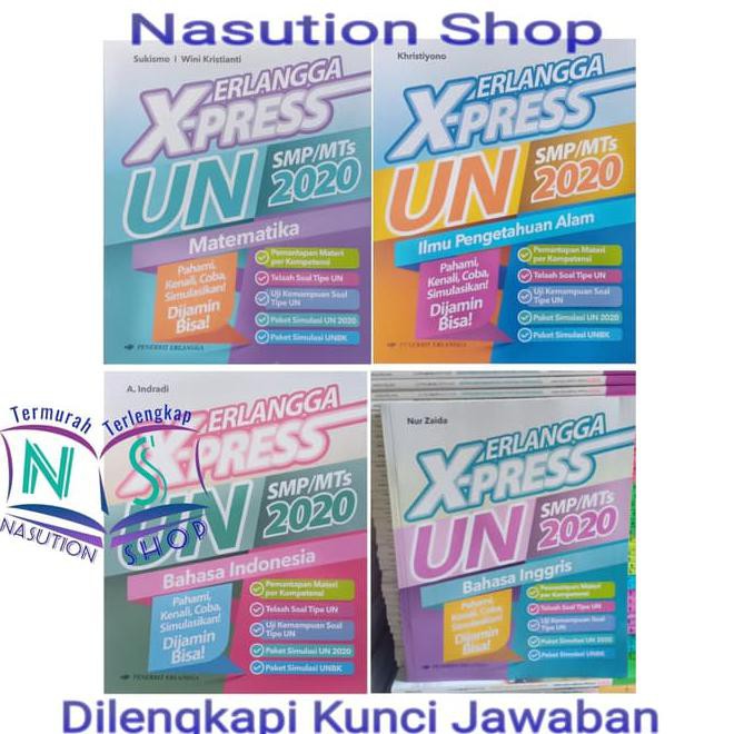 Paket Xpress Un Smp Mts Erlangga Dilengkapi Kunci Jawaban Shopee Indonesia