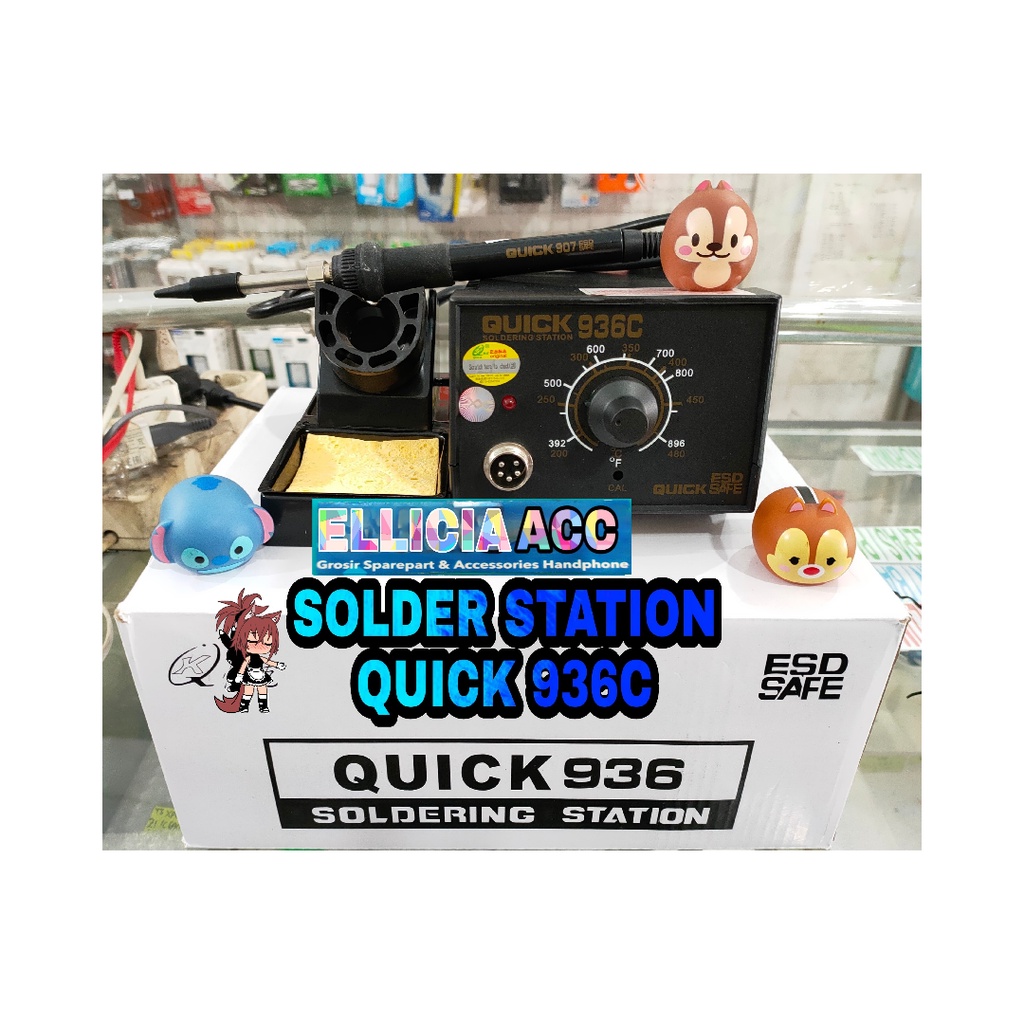 QUICK ORIGNAL SOLDER STATION QUICK 936A SOLDER TANGAN QUICK 936A ORIGINAL
