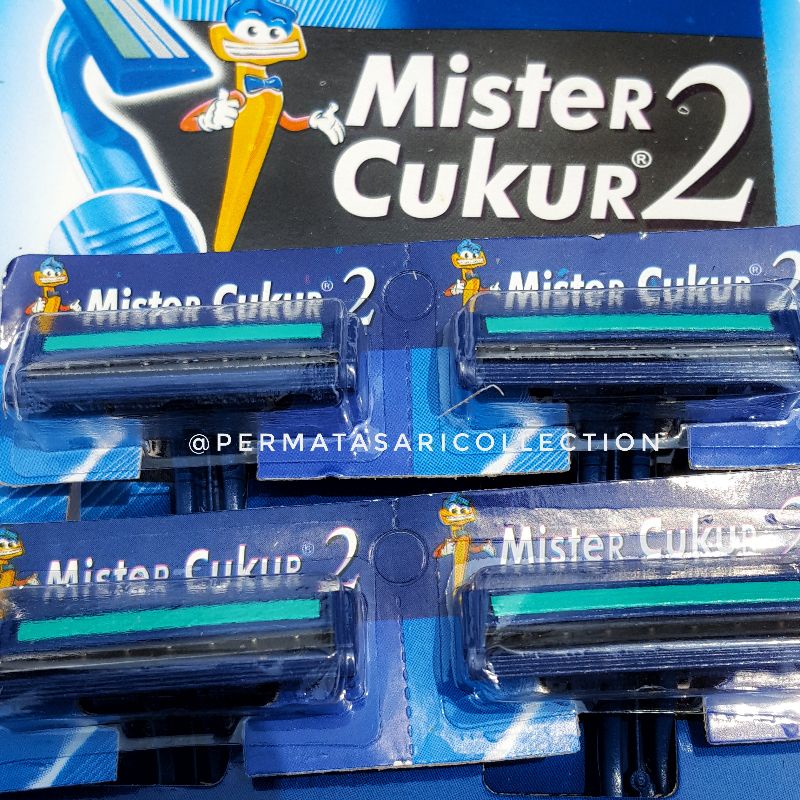 Mister Cukur Alat Cukur Pencukur Rambut Bulu Kumis Jenggot Razor Biru 2 3 Pisau Mbro Disposable Satuan