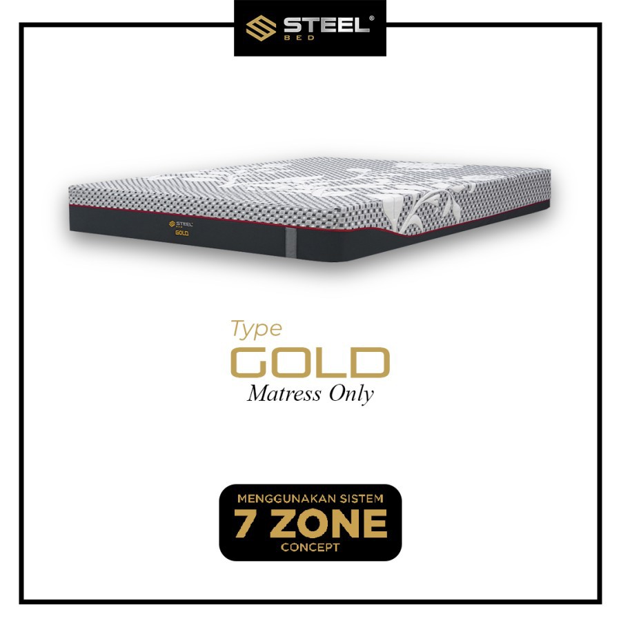 Matras Kasur Busa Kesehatan / Kasur In The Box Steel Gold 180 x 200 cm