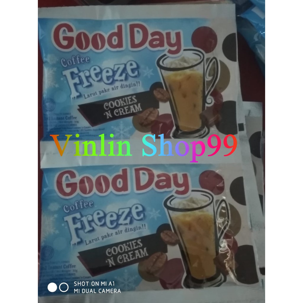 

Good Day Coffe Freeze Cookies and Cream / Hazelnut Machiato Sachet 30g - Cookies Cream