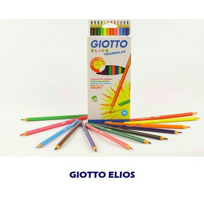 

Sale!! Pensil Warna /Drawing Pencil 12 Warna Giotto Elios Woood Free Terbaru